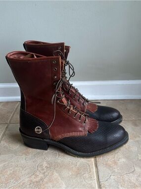 Double H Boots Lewis Lacer Packer Two Tone Leather